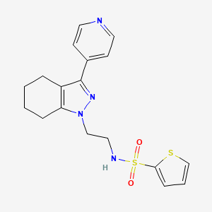 N-(2-(3-(pyridin-4-yl)-4,5,6,7-tetrahydro-1H-indazol-1-yl)ethyl)thiophene-2-sulfonamide