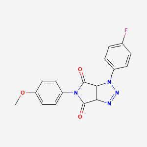 molecular formula C17H13FN4O3 B2699006 1-(4-fluorophenyl)-5-(4-methoxyphenyl)-3a,6a-dihydropyrrolo[3,4-d][1,2,3]triazole-4,6(1H,5H)-dione CAS No. 1185144-50-6