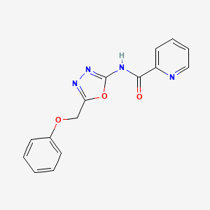 molecular formula C15H12N4O3 B2699013 N-(5-(苯氧甲基)-1,3,4-噁二唑-2-基)吡啶甲酰胺 CAS No. 1257549-43-1