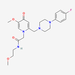 2-(2-{[4-(4-fluorophenyl)piperazin-1-yl]methyl}-5-methoxy-4-oxo-1,4-dihydropyridin-1-yl)-N-(2-methoxyethyl)acetamide