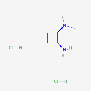 molecular formula C6H16Cl2N2 B2699026 (1R,2R)-2-N,2-N-Dimethylcyclobutane-1,2-diamine;dihydrochloride CAS No. 63574-71-0