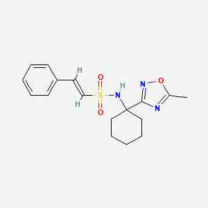 molecular formula C17H21N3O3S B2699034 (E)-N-[1-(5-甲基-1,2,4-噁二唑-3-基)环己基]-2-苯乙烯磺酰胺 CAS No. 1198068-24-4