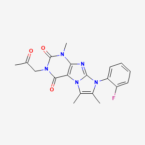 6-(2-Fluorophenyl)-4,7,8-trimethyl-2-(2-oxopropyl)purino[7,8-a]imidazole-1,3-dione