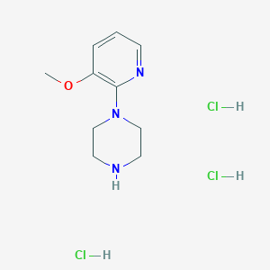 molecular formula C10H18Cl3N3O B2699043 1-(3-甲氧基吡啶-2-基)哌嗪三盐酸盐 CAS No. 1707714-57-5