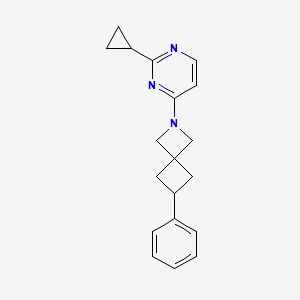 molecular formula C19H21N3 B2699045 2-(2-Cyclopropylpyrimidin-4-yl)-6-phenyl-2-azaspiro[3.3]heptane CAS No. 2379997-96-1