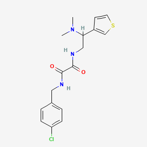 molecular formula C17H20ClN3O2S B2699047 N1-(4-chlorobenzyl)-N2-(2-(dimethylamino)-2-(thiophen-3-yl)ethyl)oxalamide CAS No. 946199-82-2