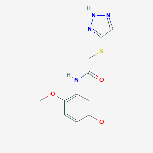 molecular formula C12H14N4O3S B269906 N-(2,5-dimethoxyphenyl)-2-(1H-1,2,3-triazol-5-ylsulfanyl)acetamide 