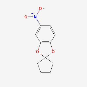 molecular formula C11H11NO4 B2699065 5-硝基螺[1,3-苯并二噁唑-2,1'-环戊烷] CAS No. 148899-14-3