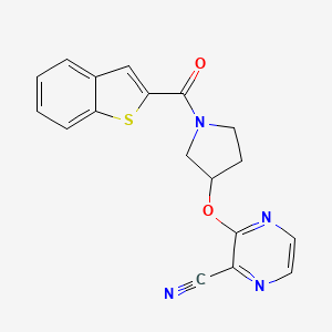 3-((1-(Benzo[b]thiophene-2-carbonyl)pyrrolidin-3-yl)oxy)pyrazine-2-carbonitrile