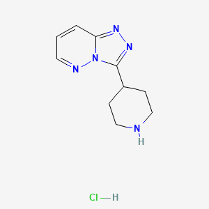 molecular formula C10H14ClN5 B2699080 4-{[1,2,4]Triazolo[4,3-b]pyridazin-3-yl}piperidine hydrochloride CAS No. 1706431-27-7