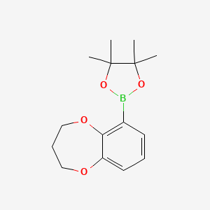 molecular formula C15H21BO4 B2699081 2-(3,4-二氢-2H-1,5-苯并二氧杂环己-6-基)-4,4,5,5-四甲基-1,3,2-二氧杂硼杂环己烷 CAS No. 2246880-24-8