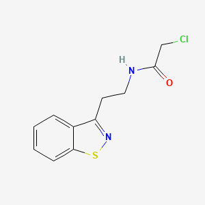molecular formula C11H11ClN2OS B2699091 N-[2-(1,2-Benzothiazol-3-yl)ethyl]-2-chloroacetamide CAS No. 2411317-73-0