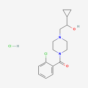 (2-Chlorophenyl)(4-(2-cyclopropyl-2-hydroxyethyl)piperazin-1-yl)methanone hydrochloride