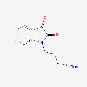 molecular formula C12H10N2O2 B2699098 4-(2,3-dioxo-2,3-dihydro-1H-indol-1-yl)butanenitrile CAS No. 403643-84-5
