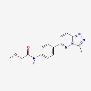 molecular formula C15H15N5O2 B2699099 2-methoxy-N-(4-(3-methyl-[1,2,4]triazolo[4,3-b]pyridazin-6-yl)phenyl)acetamide CAS No. 894068-79-2