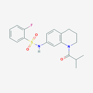 2-fluoro-N-(1-isobutyryl-1,2,3,4-tetrahydroquinolin-7-yl)benzenesulfonamide