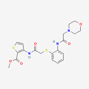 Methyl 3-{[2-({2-[(2-morpholinoacetyl)amino]phenyl}sulfanyl)acetyl]amino}-2-thiophenecarboxylate