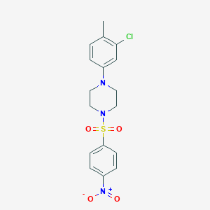 1-(3-Chloro-4-methylphenyl)-4-(4-nitrobenzenesulfonyl)piperazine