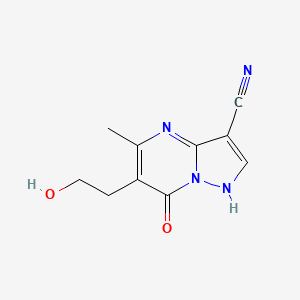 6-(2-Hydroxyethyl)-5-methyl-7-oxo-4,7-dihydropyrazolo[1,5-a]pyrimidine-3-carbonitrile