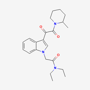 N,N-diethyl-2-[3-[2-(2-methylpiperidin-1-yl)-2-oxoacetyl]indol-1-yl]acetamide