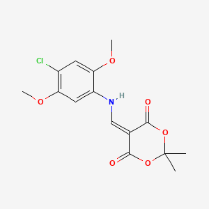 5-(((4-Chloro-2,5-dimethoxyphenyl)amino)methylene)-2,2-dimethyl-1,3-dioxane-4,6-dione