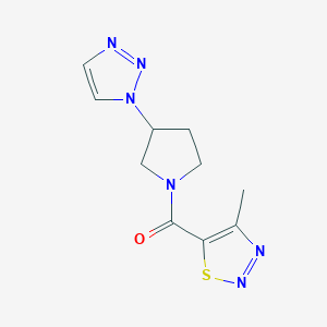 (3-(1H-1,2,3-triazol-1-yl)pyrrolidin-1-yl)(4-methyl-1,2,3-thiadiazol-5-yl)methanone