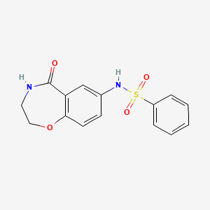 N-(5-oxo-2,3,4,5-tetrahydrobenzo[f][1,4]oxazepin-7-yl)benzenesulfonamide