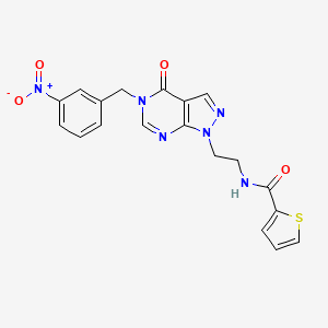 N-(2-(5-(3-nitrobenzyl)-4-oxo-4,5-dihydro-1H-pyrazolo[3,4-d]pyrimidin-1-yl)ethyl)thiophene-2-carboxamide