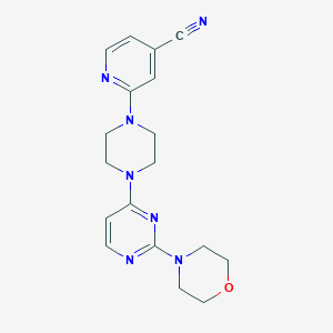 2-{4-[2-(Morpholin-4-yl)pyrimidin-4-yl]piperazin-1-yl}pyridine-4-carbonitrile