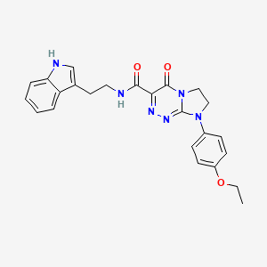 N-(2-(1H-indol-3-yl)ethyl)-8-(4-ethoxyphenyl)-4-oxo-4,6,7,8-tetrahydroimidazo[2,1-c][1,2,4]triazine-3-carboxamide