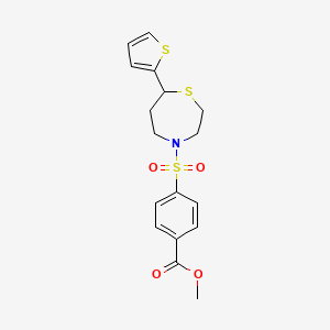 Methyl 4-((7-(thiophen-2-yl)-1,4-thiazepan-4-yl)sulfonyl)benzoate