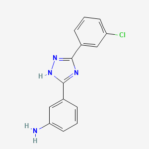 molecular formula C14H11ClN4 B2699164 3-[5-(3-chlorophenyl)-4H-1,2,4-triazol-3-yl]aniline CAS No. 1092305-84-4