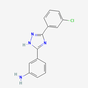 molecular formula C14H11ClN4 B2699164 3-[5-(3-氯苯基)-4H-1,2,4-三唑-3-基]苯胺 CAS No. 1092305-84-4