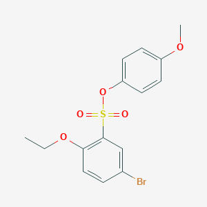 molecular formula C15H15BrO5S B2699169 4-Methoxyphenyl 5-bromo-2-ethoxybenzene-1-sulfonate CAS No. 2415461-81-1