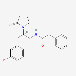 N-(3-(3-fluorophenyl)-2-(2-oxopyrrolidin-1-yl)propyl)-2-phenylacetamide