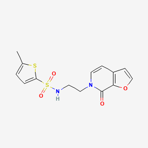 molecular formula C14H14N2O4S2 B2699184 5-methyl-N-(2-(7-oxofuro[2,3-c]pyridin-6(7H)-yl)ethyl)thiophene-2-sulfonamide CAS No. 2034273-71-5