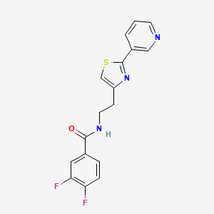 molecular formula C17H13F2N3OS B2699186 3,4-difluoro-N-(2-(2-(pyridin-3-yl)thiazol-4-yl)ethyl)benzamide CAS No. 863513-28-4