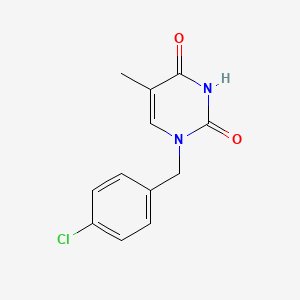 molecular formula C12H11ClN2O2 B2699193 1-[(4-chlorophenyl)methyl]-5-methyl-3H-pyrimidine-2,4-dione CAS No. 849502-04-1