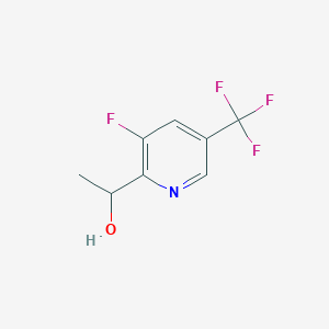 molecular formula C8H7F4NO B2699206 1-(3-Fluoro-5-(trifluoromethyl)pyridin-2-yl)ethanol CAS No. 1805874-45-6
