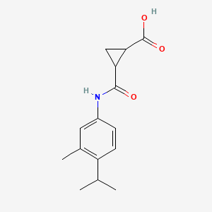 molecular formula C15H19NO3 B2699207 2-[(4-Isopropyl-3-methylanilino)carbonyl]cyclopropanecarboxylic acid CAS No. 866150-57-4