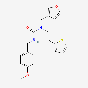 molecular formula C20H22N2O3S B2699209 1-(呋喃-3-基甲基)-3-(4-甲氧基苯甲基)-1-(2-(噻吩-2-基)乙基)脲 CAS No. 1428375-76-1