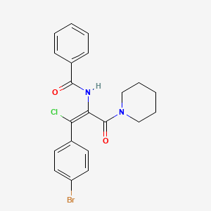 (Z)-N-(1-(4-Bromophenyl)-1-chloro-3-oxo-3-(piperidin-1-yl)prop-1-en-2-yl)benzamide