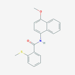 molecular formula C19H17NO2S B2699211 N-(4-甲氧基萘-1-基)-2-(甲硫基)苯甲酰胺 CAS No. 896350-75-7