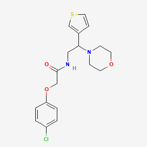 molecular formula C18H21ClN2O3S B2699223 2-(4-氯苯氧基)-N-(2-吗啉基-2-(噻吩-3-基)乙基)乙酰胺 CAS No. 946199-45-7