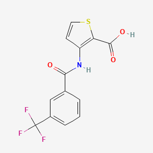 molecular formula C13H8F3NO3S B2699231 3-{[3-(Trifluoromethyl)benzoyl]amino}-2-thiophenecarboxylic acid CAS No. 866150-49-4