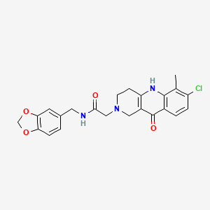 molecular formula C23H22ClN3O4 B2699238 Ethyl [(6-{[(4-cyanophenyl)sulfonyl]amino}-2-phenylquinolin-4-yl)oxy]acetate CAS No. 1251638-00-2