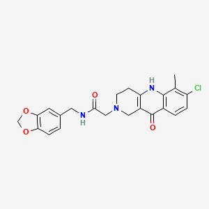 molecular formula C23H22ClN3O4 B2699238 乙基-[(6-{[(4-氰苯基)磺酰]氨基}-2-苯基喹啉-4-基)氧基]乙酸酯 CAS No. 1251638-00-2