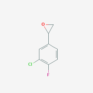 molecular formula C8H6ClFO B2699243 2-(3-氯-4-氟苯基)环氧烷 CAS No. 1020994-89-1