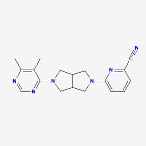 molecular formula C18H20N6 B2699255 6-[5-(5,6-Dimethylpyrimidin-4-yl)-octahydropyrrolo[3,4-c]pyrrol-2-yl]pyridine-2-carbonitrile CAS No. 2415453-35-7
