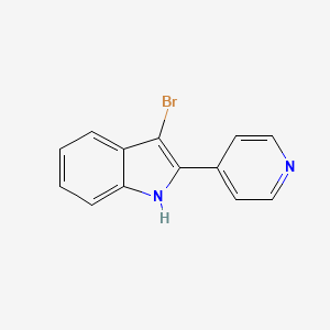 molecular formula C13H9BrN2 B2699257 3-bromo-2-pyridin-4-yl-1H-indole CAS No. 343350-55-0